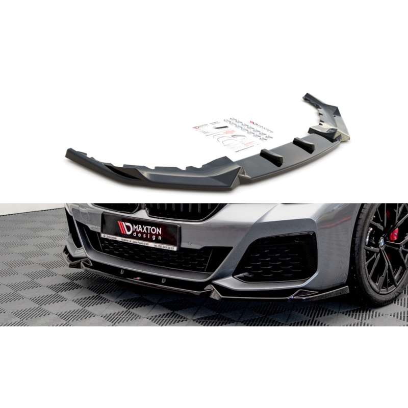 FRONT SPLITTER V.1 BMW 5 G30 FACELIFT M-PACK GLOSS BLACK