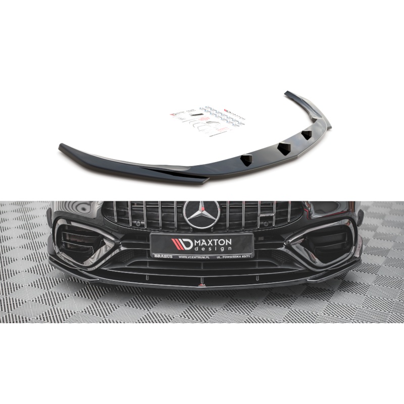 FRONT SPLITTER V.1 MERCEDES-AMG CLA 45 AERO C118 GLOSS BLACK