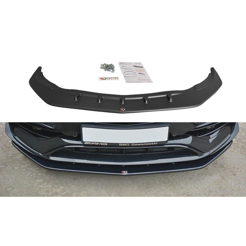 FRONT SPLITTER V.1 MERCEDES CLA A45 AMG C117 FACELIFT GLOSS BLACK