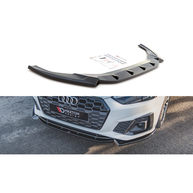 FRONT SPLITTER V.2 AUDI S5 / A5 S-LINE F5 FACELIFT GLOSS BLACK