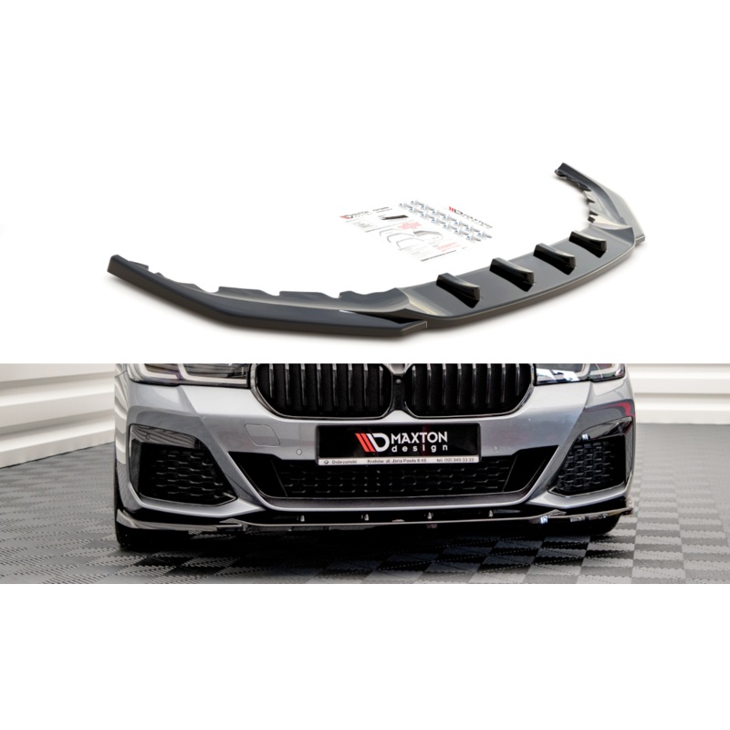 FRONT SPLITTER V.2 BMW 5 G30 FACELIFT M-PACK GLOSS BLACK