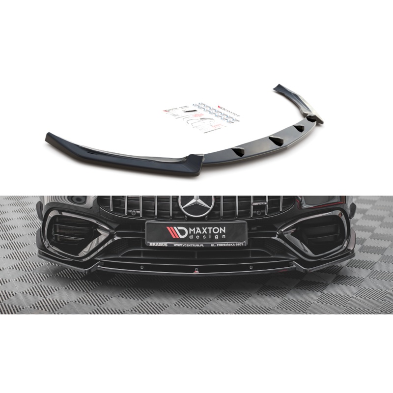 FRONT SPLITTER V.2 MERCEDES-AMG CLA 45 AERO C118 GLOSS BLACK
