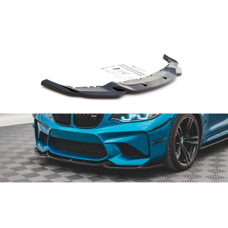 FRONT SPLITTER V.3 BMW M2 F87 GLOSS BLACK