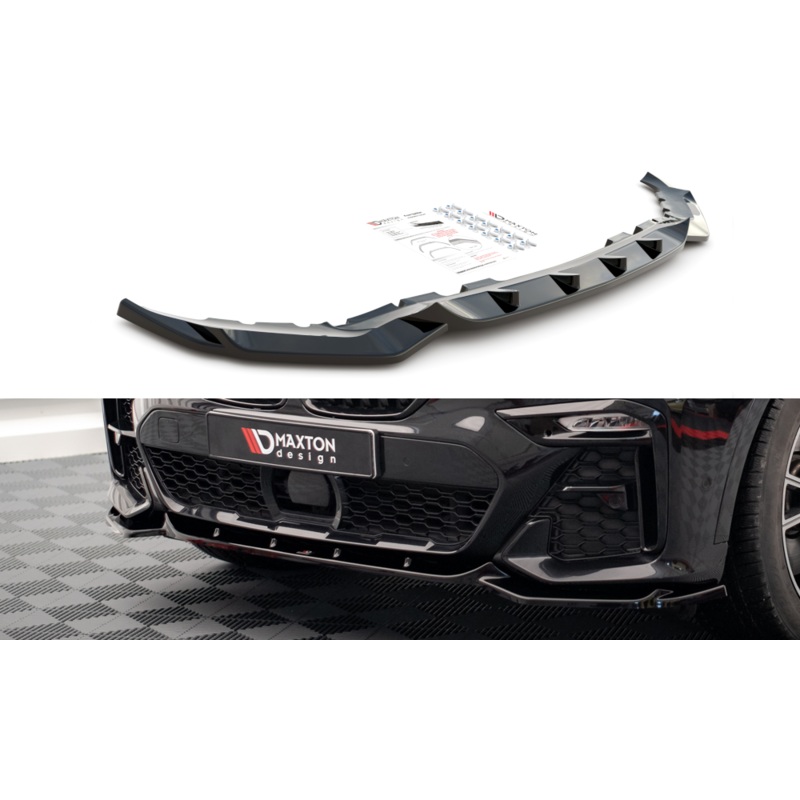 FRONT SPLITTER V.3 BMW X7 M G07 GLOSS BLACK