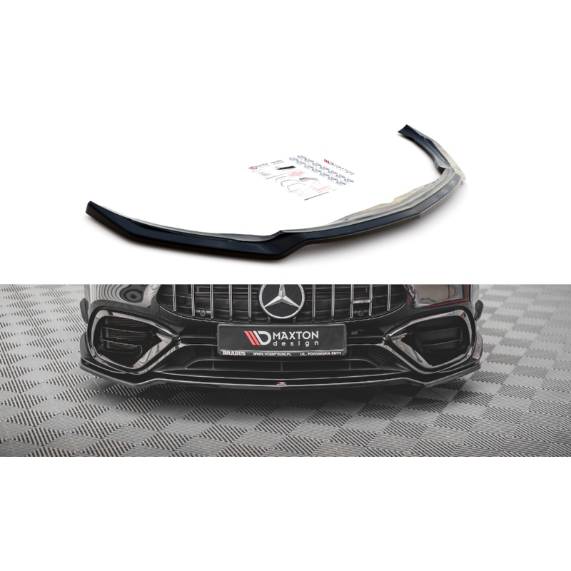 FRONT SPLITTER V.3 MERCEDES-AMG CLA 45 AERO C118 GLOSS BLACK