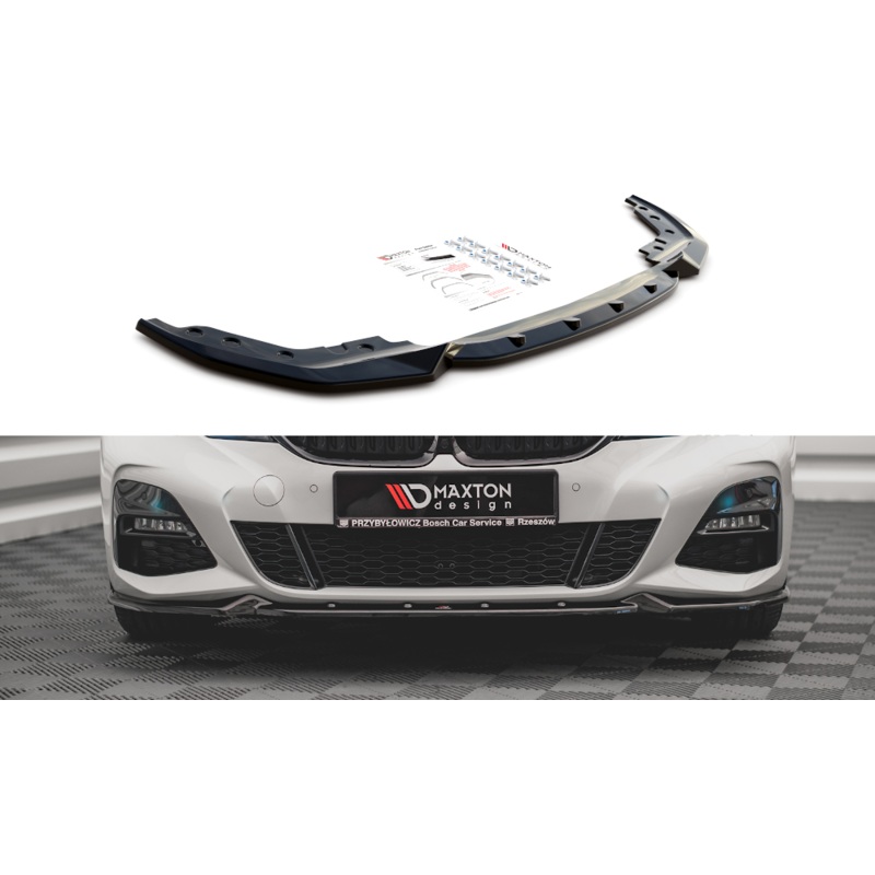 FRONT SPLITTER V.4 BMW 3 G20 / G21 M-PACK GLOSS BLACK