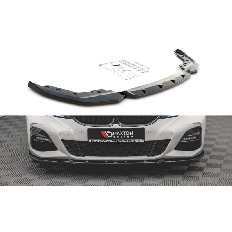 FRONT SPLITTER V.5 BMW 3 G20 / G21 M-PACK GLOSS BLACK