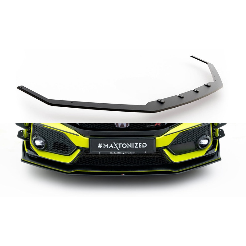 RACING DURABILITY FRONT SPLITTER V.2 HONDA CIVIC X TYPE-R BLACK
