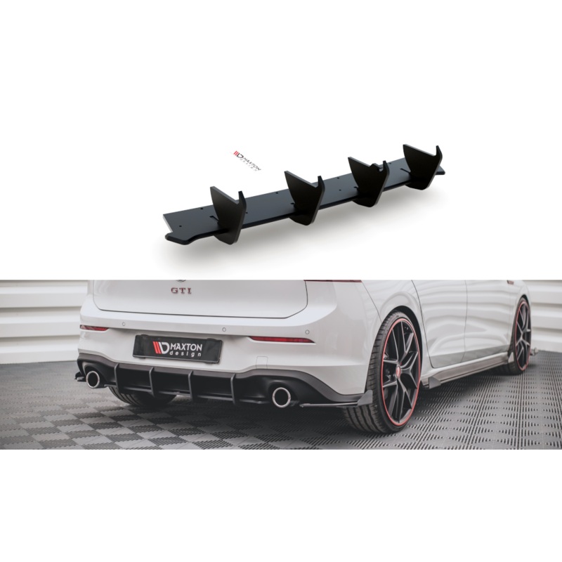 RACING DURABILITY REAR DIFFUSER V.1 VOLKSWAGEN GOLF 8 GTI BLACK