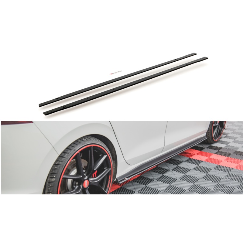 RACING DURABILITY SIDE SKIRTS DIFFUSERS VOLKSWAGEN GOLF 8 GTI / GTI CLUBSPORT / R-LINE BLACK