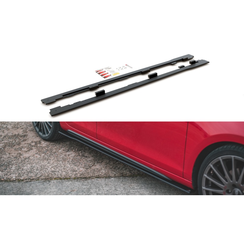 RACING DURABILITY SIDE SKIRTS DIFFUSERS VOLKSWAGEN GOLF GTI MK6 BLACK
