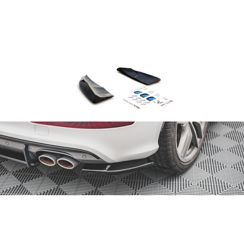 REAR SIDE SPLITTERS AUDI SQ5 MK1 (8R) GLOSS BLACK