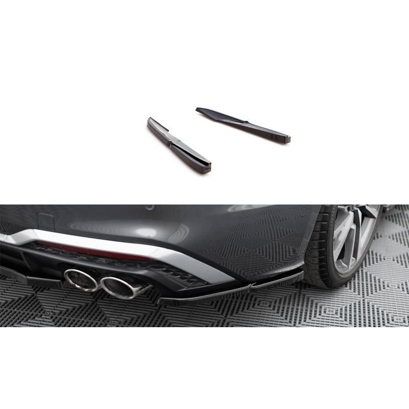 Rear Side Splitters for Audi S5 Sportback / Coupe F5 Facelift GLOSS BLACK