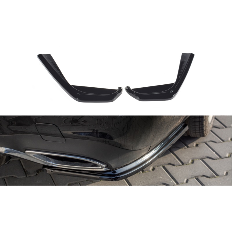 REAR SIDE SPLITTERS MERCEDES-BENZ E43 AMG / AMG-LINE W213 GLOSS BLACK
