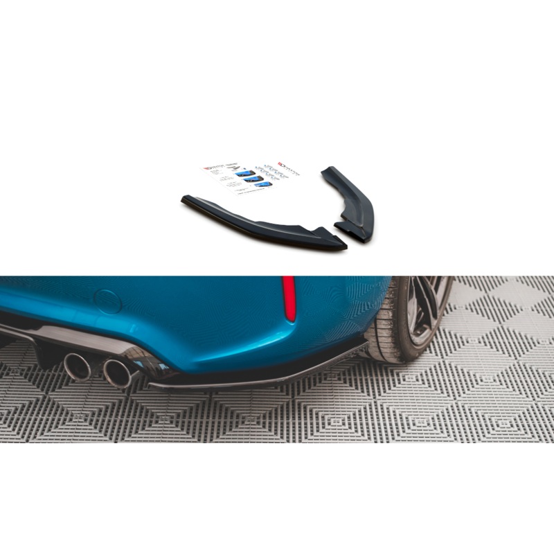 REAR SIDE SPLITTERS V.3 BMW M2 F87 GLOSS BLACK
