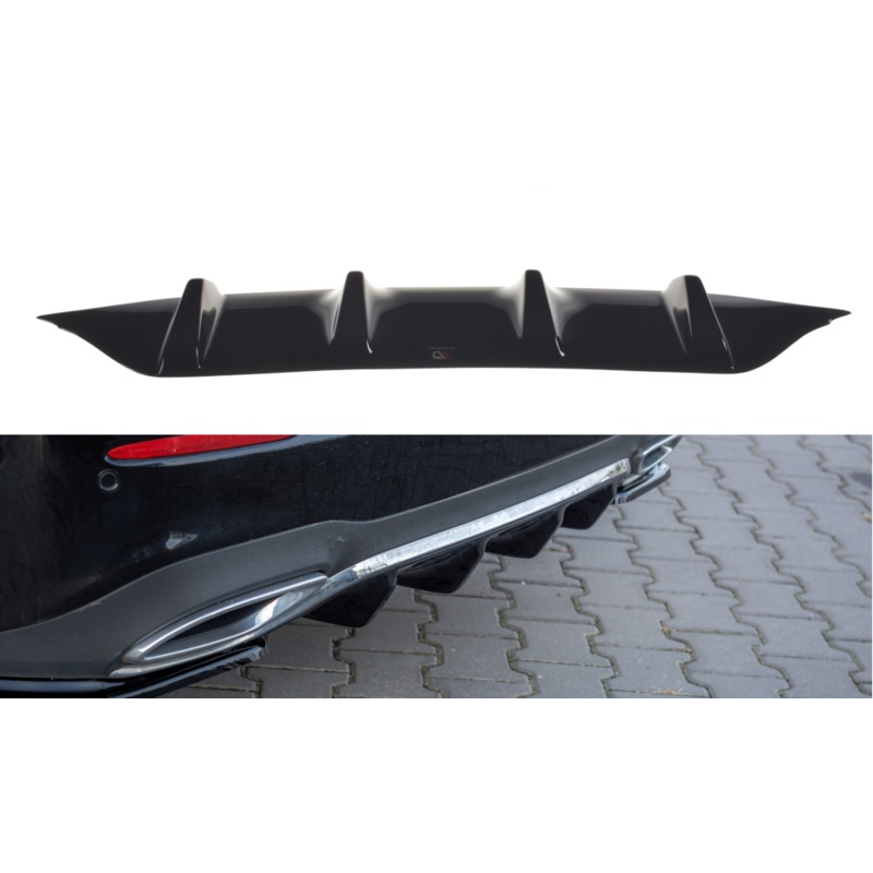 REAR VALANCE MERCEDES-BENZ E43 AMG / AMG-LINE W213 GLOSS BLACK