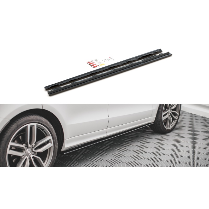 SIDE SKIRTS DIFFUSERS AUDI SQ5 MK1 (8R) GLOSS BLACK