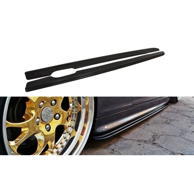SIDE SKIRTS DIFFUSERS FOR BMW 3 E46 MPACK COUPE GLOSS BLACK
