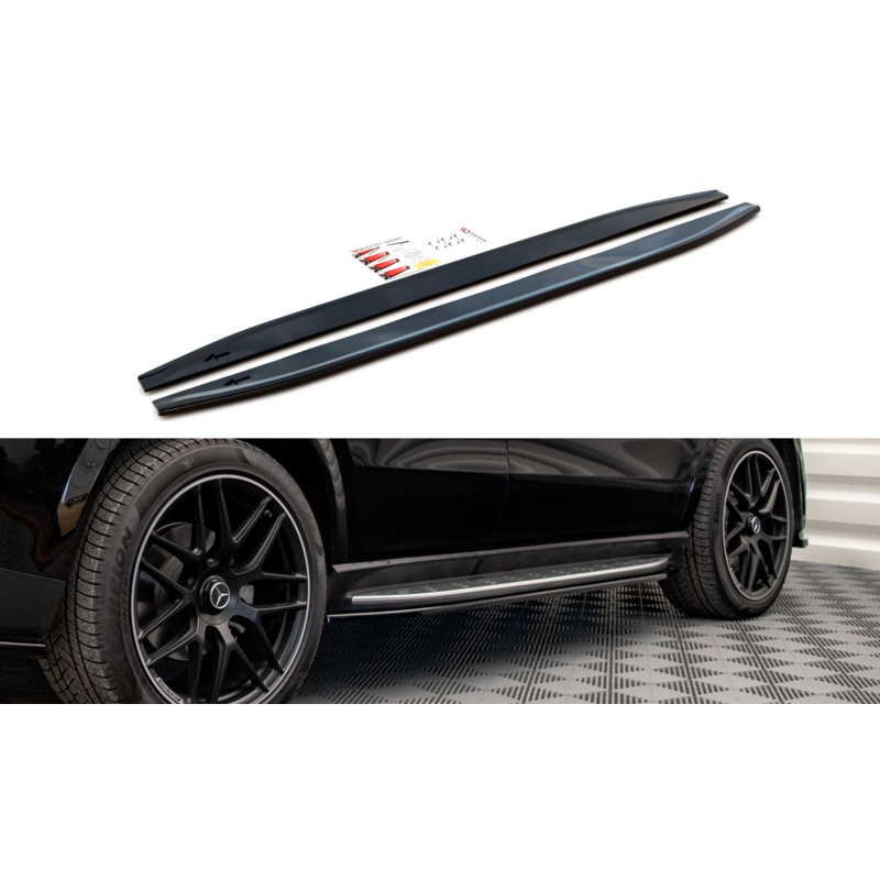 SIDE SKIRTS DIFFUSERS MERCEDES-AMG / AMG-LINE GLE COUPE / SUV C167 / W167 GLOSS BLACK