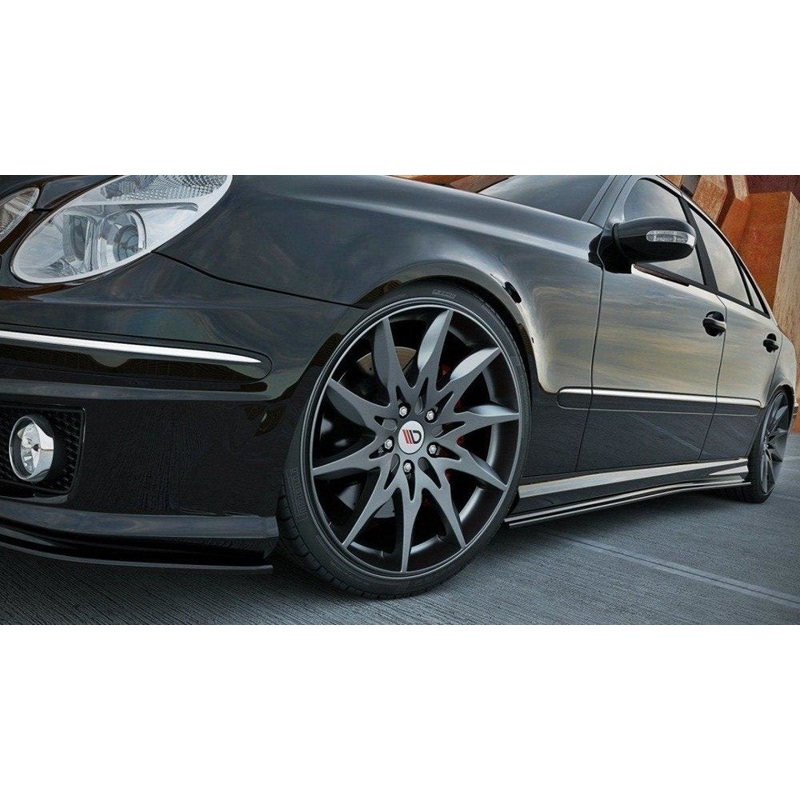 SIDE SKIRTS DIFFUSERS MERCEDES E-CLASS W211 AMG GLOSS BLACK