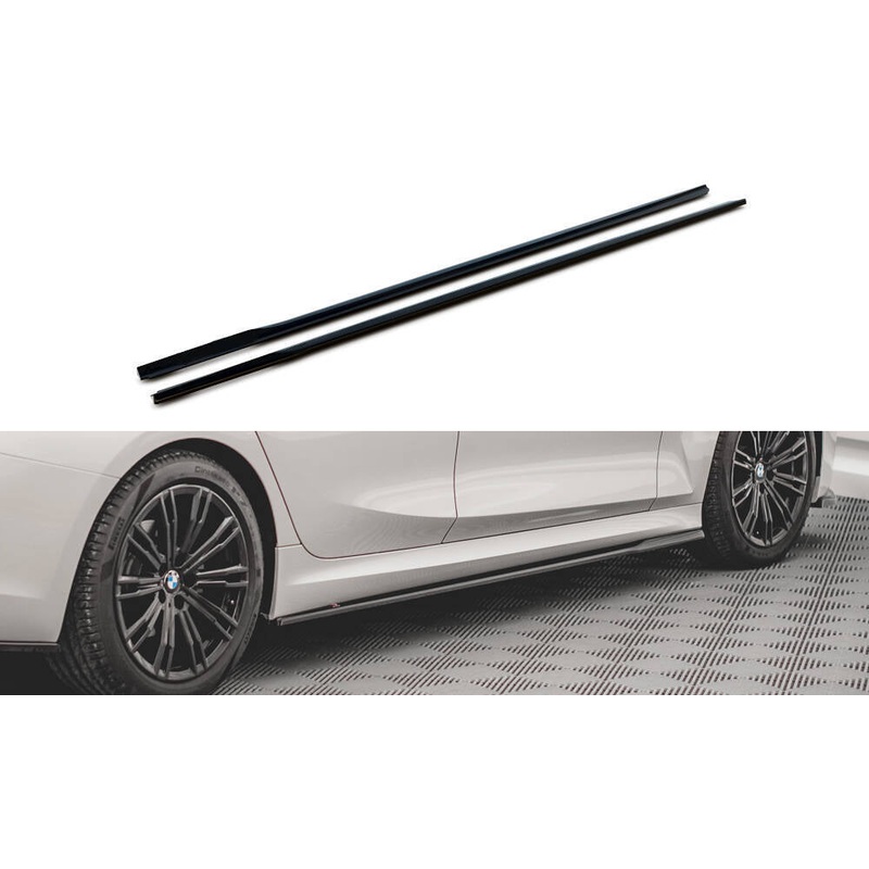 SIDE SKIRTS DIFFUSERS V.2 BMW 3 G20 / G21 M-PACK GLOSS BLACK