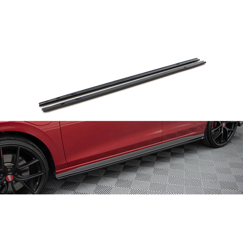 SIDE SKIRTS DIFFUSERS VOLKSWAGEN GOLF 8 GTI / GTI CLUBSPORT / R-LINE GLOSS BLACK