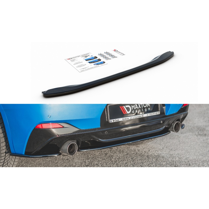 CENTRAL REAR SPLITTER BMW X2 F39 M-PACK GLOSS BLACK