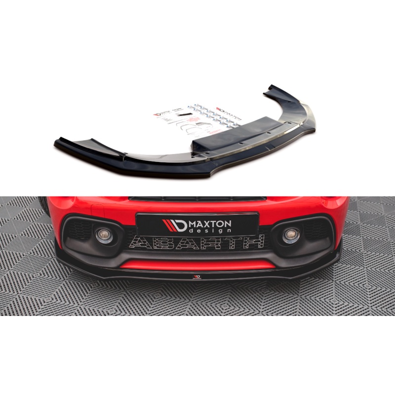 FRONT SPLITTER FIAT 500 ABARTH MK1 FACELIFT GLOSS BLACK