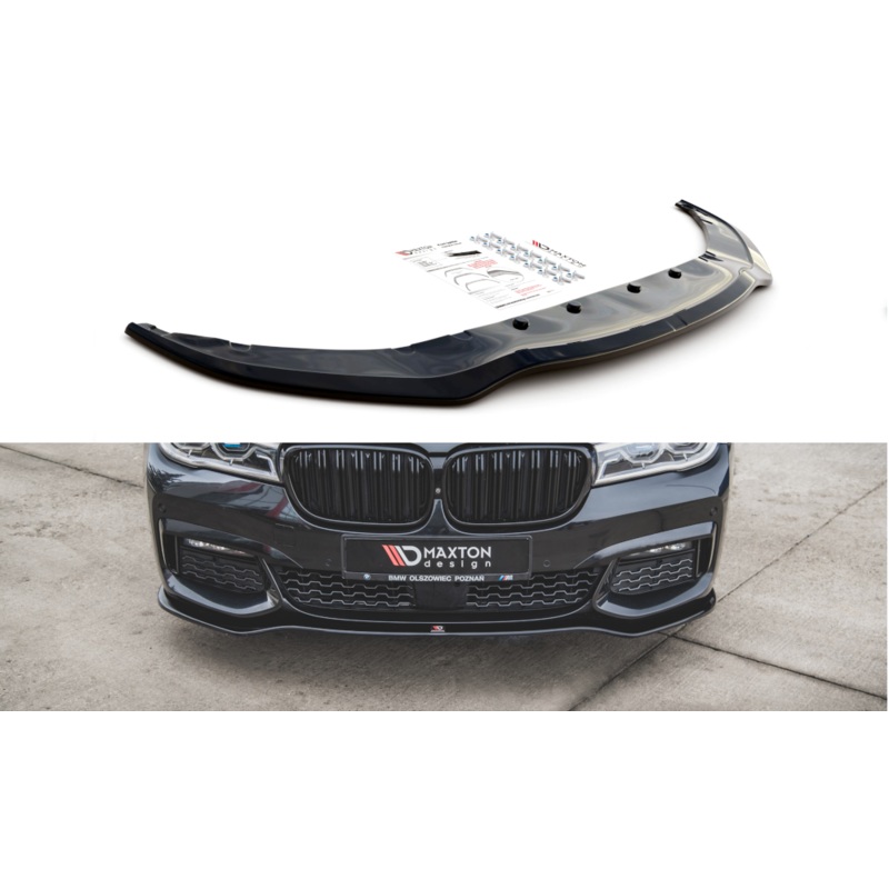 FRONT SPLITTER V.1 FOR BMW 7 M-PACK G11 GLOSS BLACK