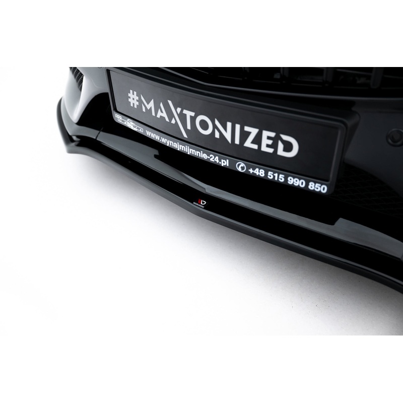 FRONT SPLITTER V.1 MERCEDES- BENZ C-CLASS W205 COUPE AMG-LINE GLOSS BLACK