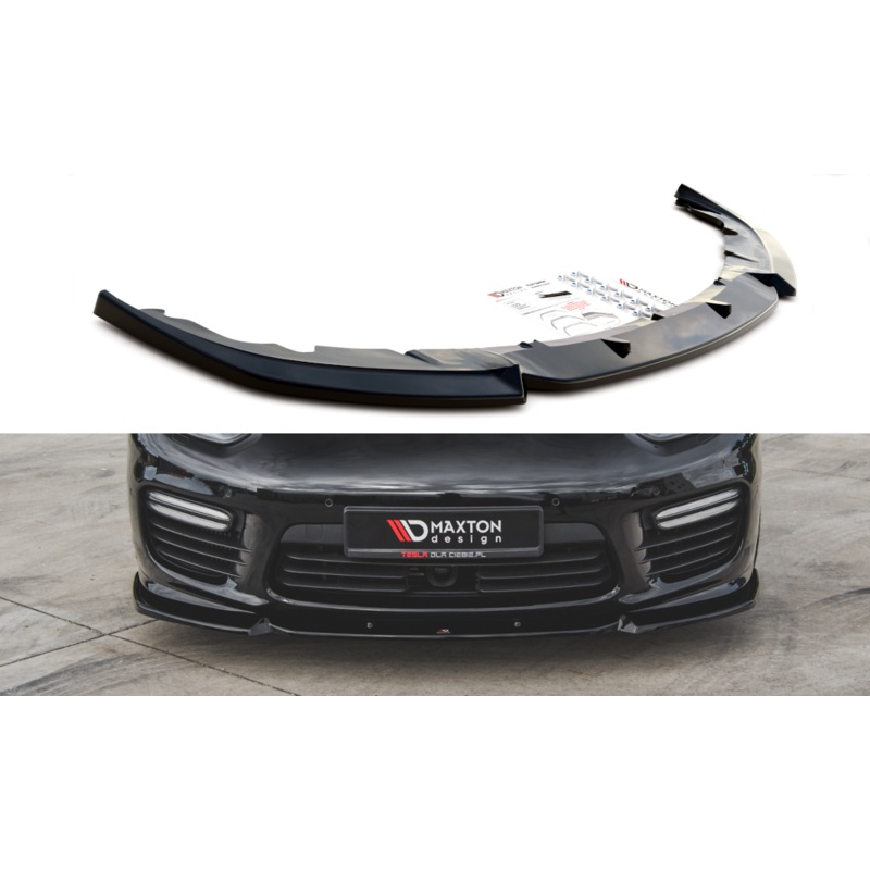 FRONT SPLITTER V.1 PORSCHE PANAMERA TURBO 970 FACELIFT GLOSS BLACK
