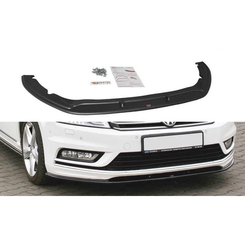 FRONT SPLITTER V.1 VW PASSAT B7 R-LINE GLOSS BLACK