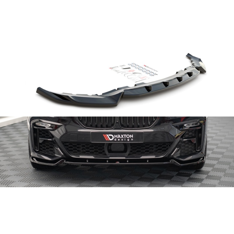 FRONT SPLITTER V.2 BMW X7 M G07 GLOSS BLACK