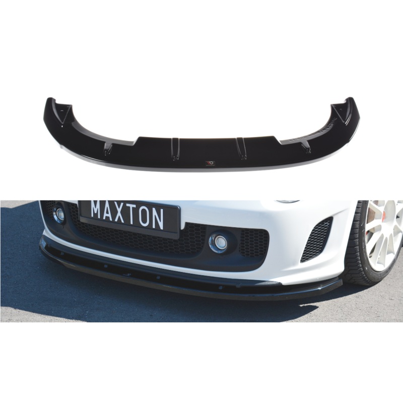 FRONT SPLITTER V.2 FIAT 500 ABARTH MK1 GLOSS BLACK