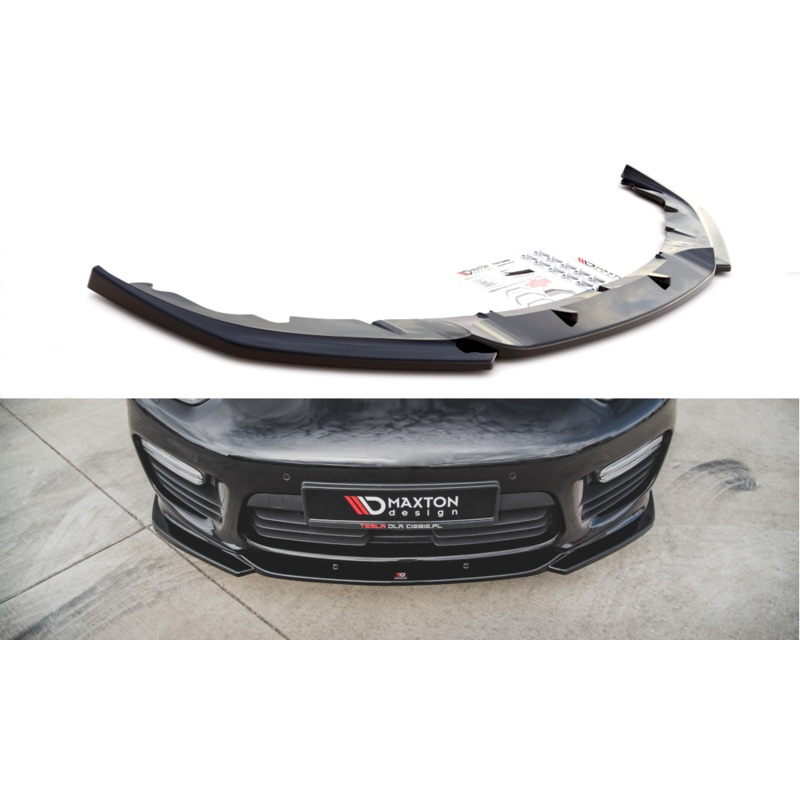 FRONT SPLITTER V.2 PORSCHE PANAMERA TURBO 970 FACELIFT GLOSS BLACK