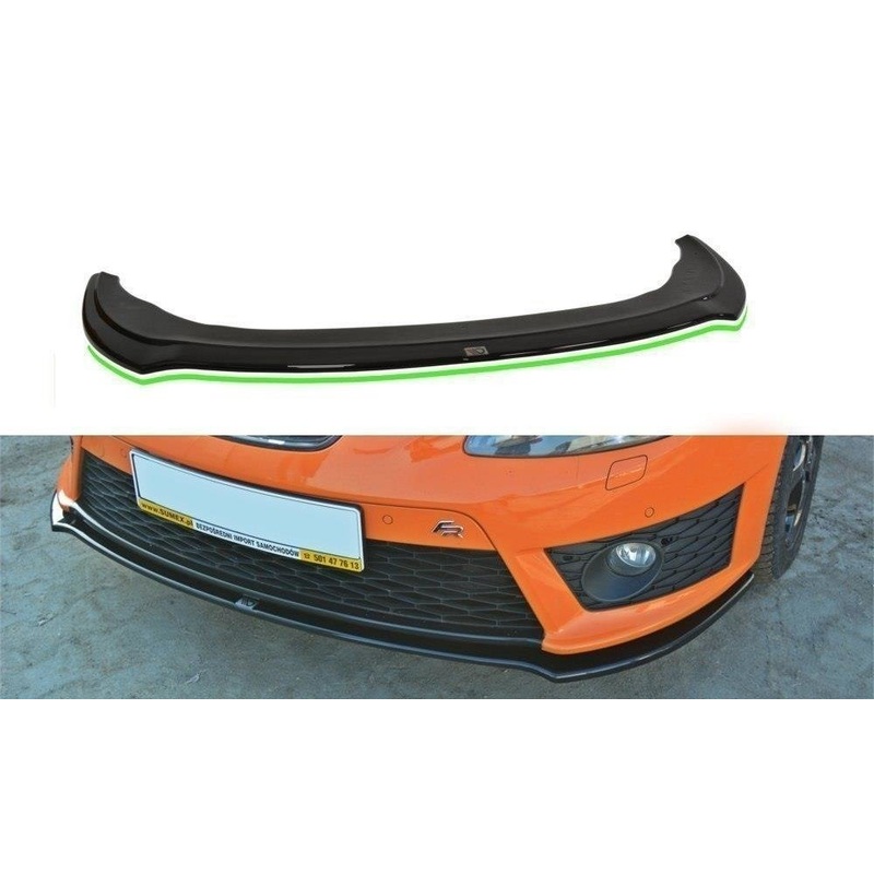 FRONT SPLITTER V.2 SEAT LEON MK2 CUPRA / FR (FACELIFT) GLOSS BLACK