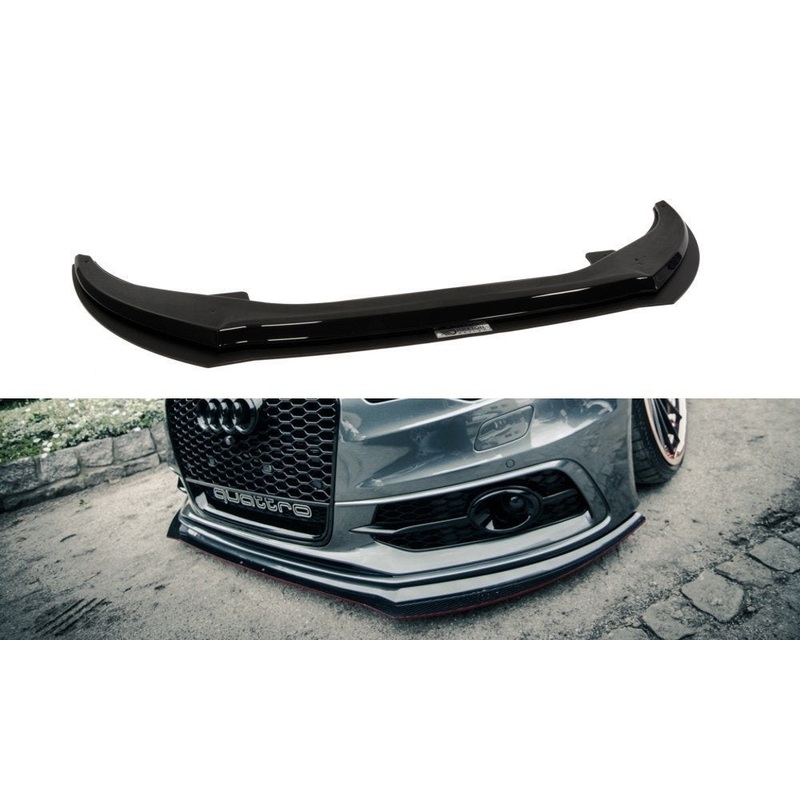 HYBRID FRONT SPLITTER AUDI S6 / A6 S-LINE C7 GLOSS BLACK