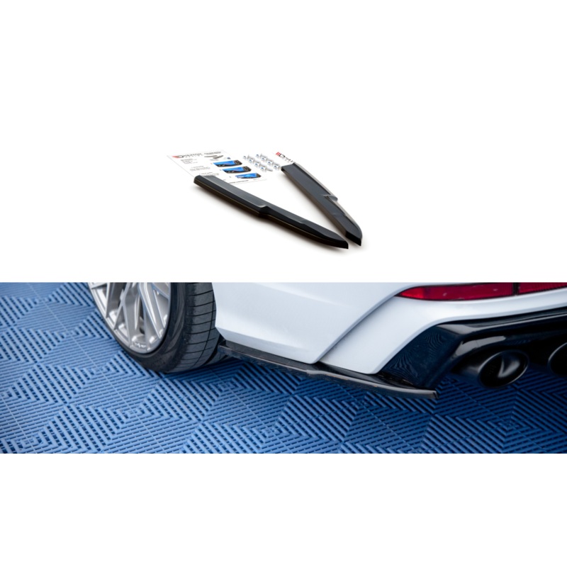 REAR SIDE SPLITTERS AUDI A6 C8 S-LINE (set for Maxton valance) GLOSS BLACK
