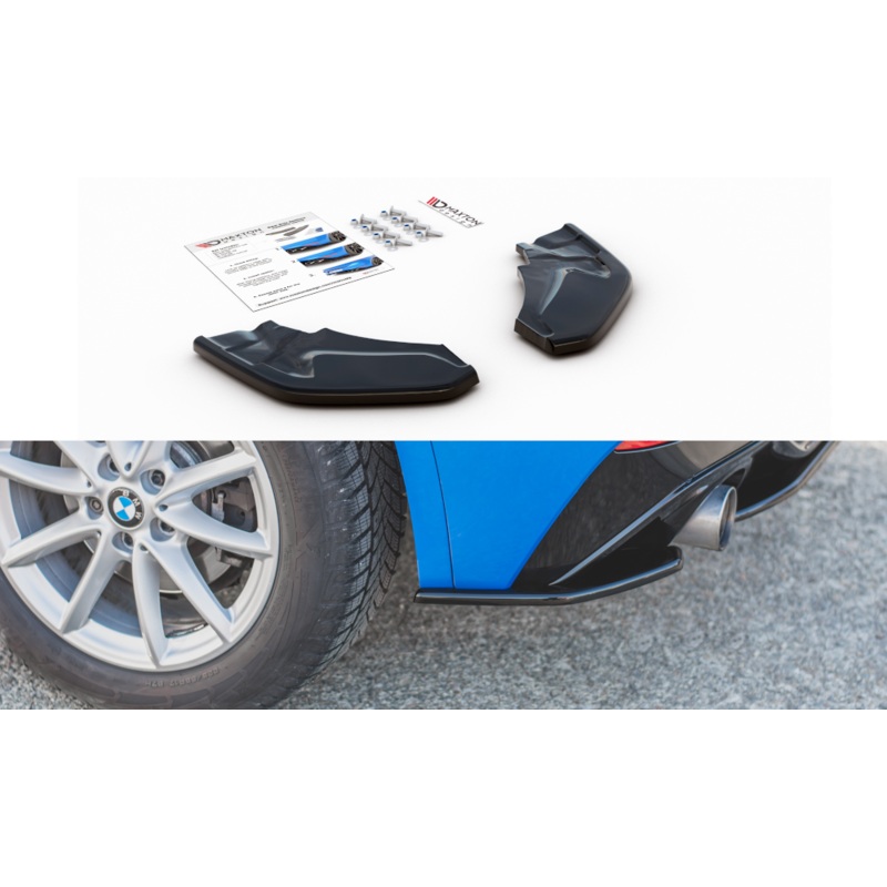 REAR SIDE SPLITTERS BMW X2 F39 M-PACK GLOSS BLACK