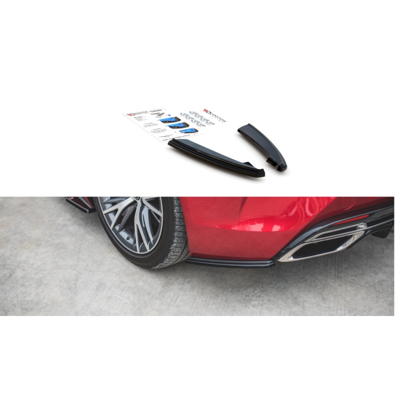 REAR SIDE SPLITTERS LEXUS LC 500 GLOSS BLACK