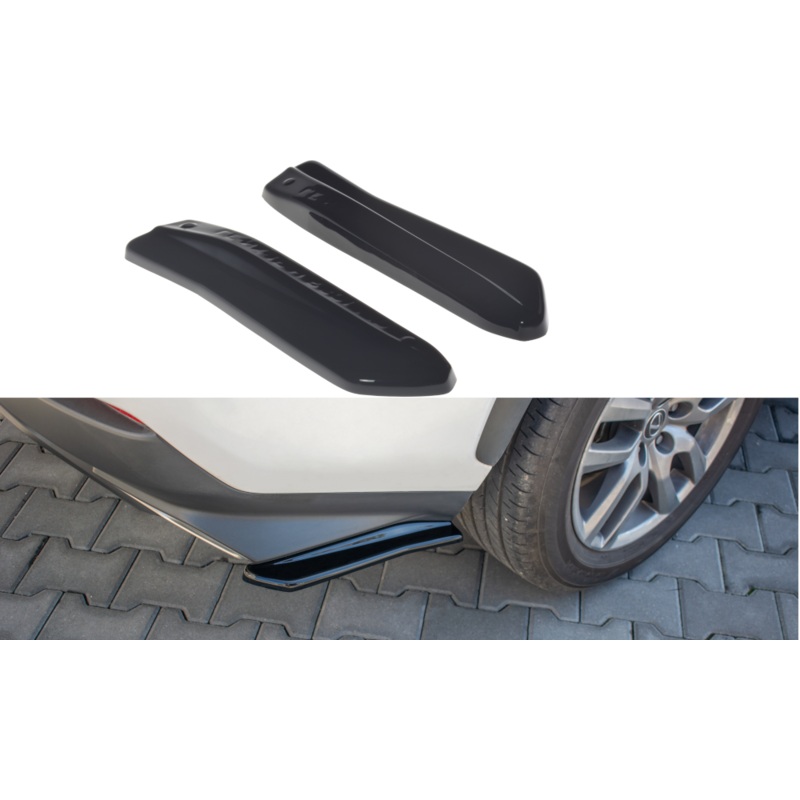 REAR SIDE SPLITTERS LEXUS NX FACELIFT(HYBRID) GLOSS BLACK