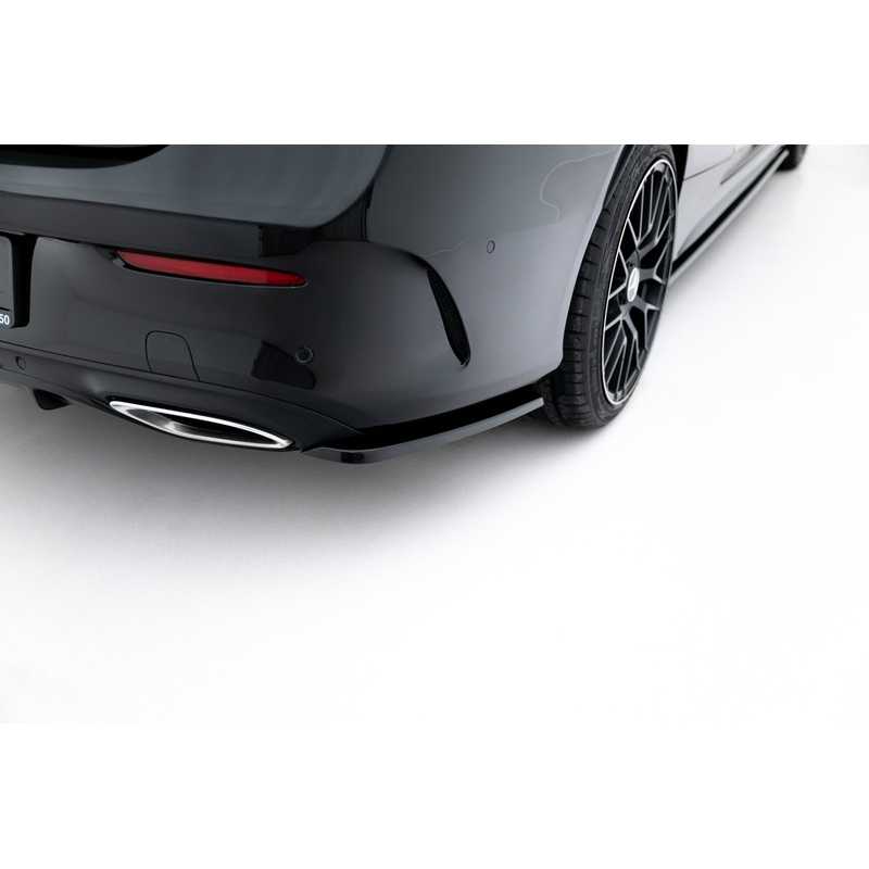 REAR SIDE SPLITTERS MERCEDES- BENZ C-CLASS W205 COUPE AMG-LINE GLOSS BLACK