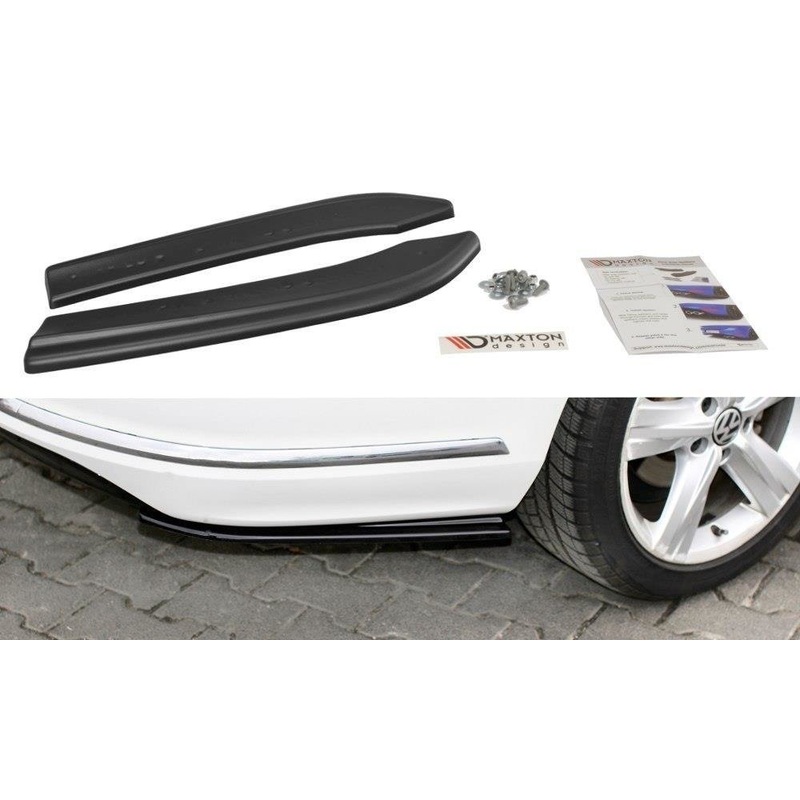 REAR SIDE SPLITTERS VW PASSAT B7 R-LINE VARIANT GLOSS BLACK