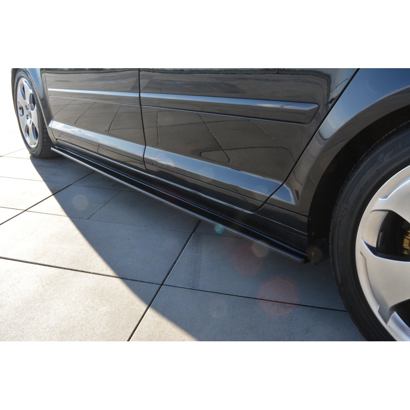 SIDE SKIRTS DIFFUSERS AUDI A3 SPORTBACK 8P / 8P FACELIFT GLOSS BLACK