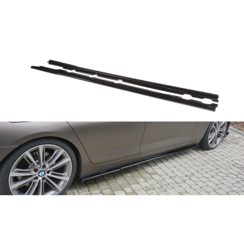 SIDE SKIRTS DIFFUSERS BMW 6 GRAN COUP GLOSS BLACK