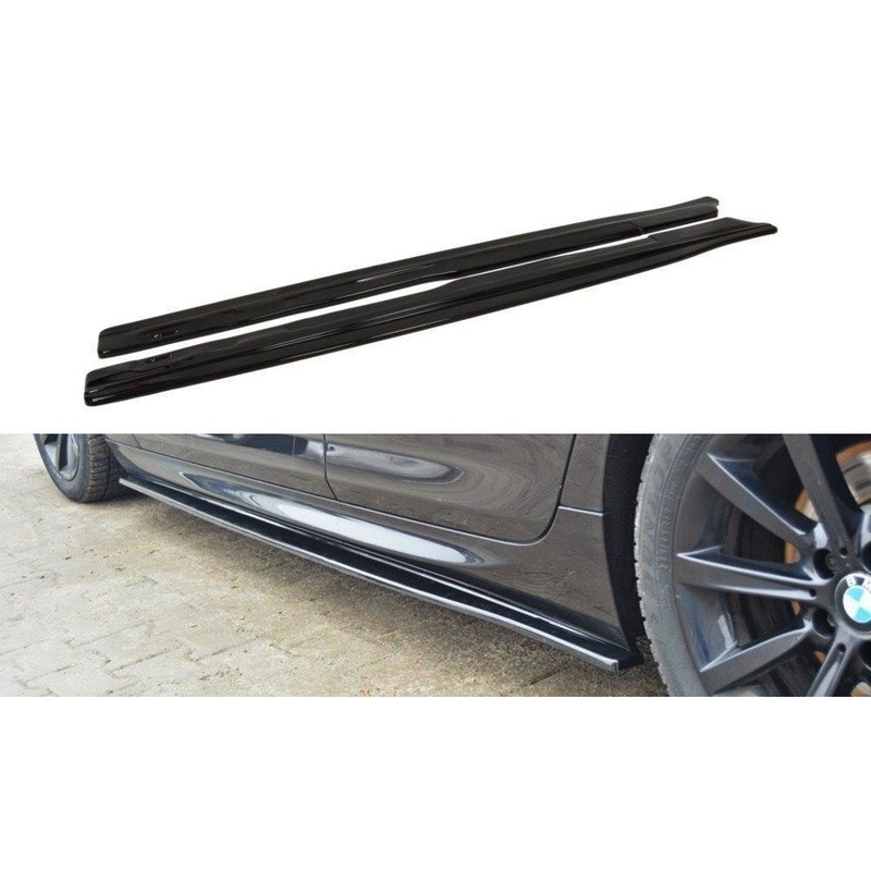 SIDE SKIRTS DIFFUSERS BMW 6 GRAN COUP MPACK GLOSS BLACK