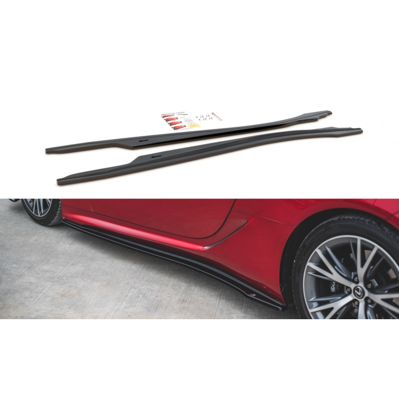 SIDE SKIRTS DIFFUSERS LEXUS LC 500 GLOSS BLACK