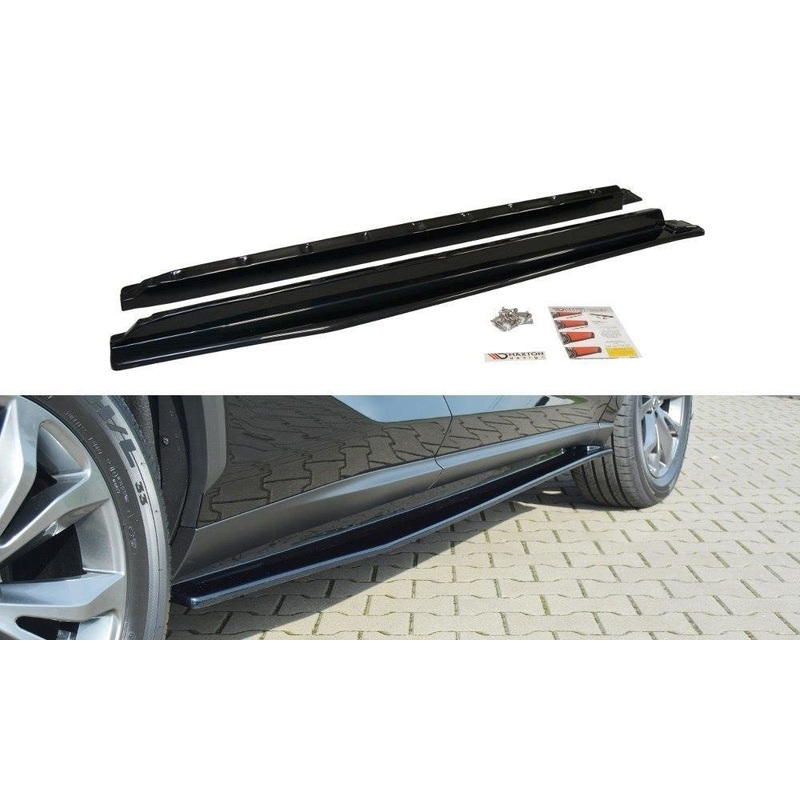SIDE SKIRTS DIFFUSERS LEXUS NX PREFACE/FACELIFT GLOSS BLACK