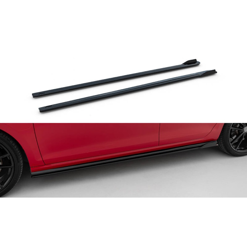 SIDE SKIRTS DIFFUSERS VW GOLF VII R (FACELIFT) GLOSS BLACK