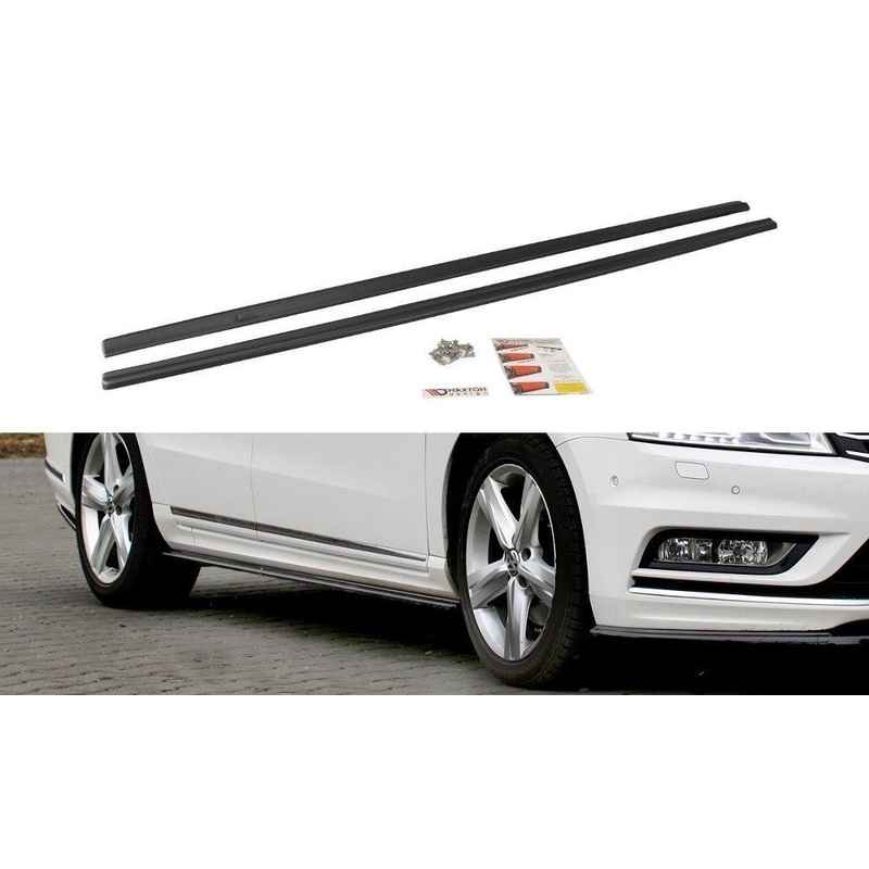 SIDE SKIRTS DIFFUSERS VW PASSAT B7 R-LINE GLOSS BLACK